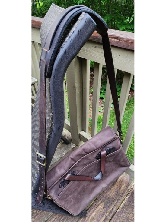 Filson Other - Filson Original Rugged Twill Briefcase Brown Messenger Bag w Strap 256 70256 USA